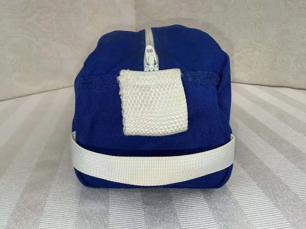 Vintage LL Bean Blue Nylon Toiletry Dopp Bag Travel Kit Freeport Maine